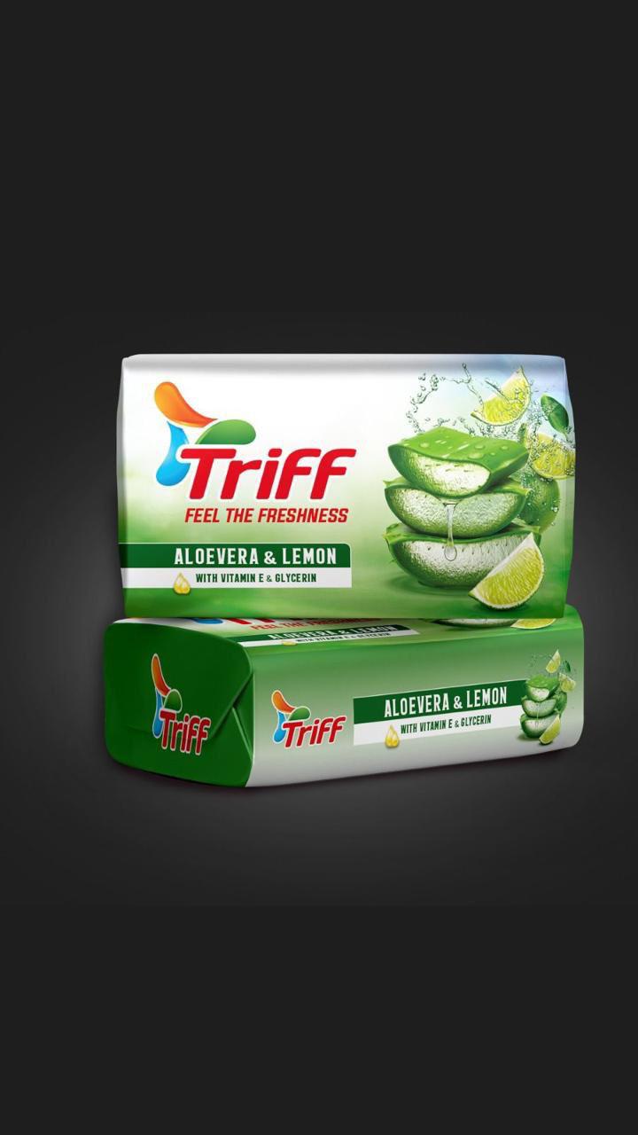 Triff Bathing Soap Bar Aloevera & Lemon (Pack of 6)