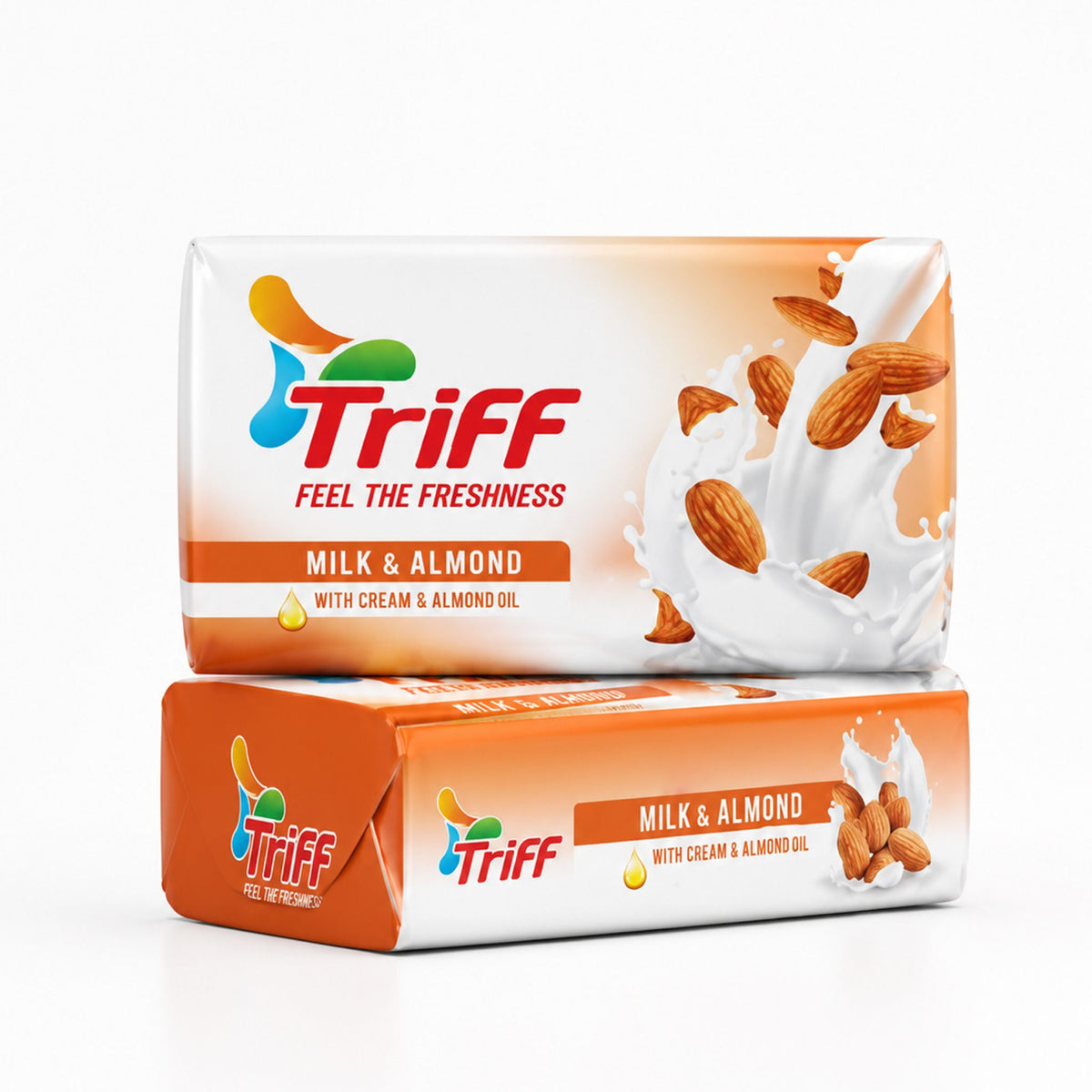 Triff Bathing Soap Bar Milk & Almond (Pack of 6)