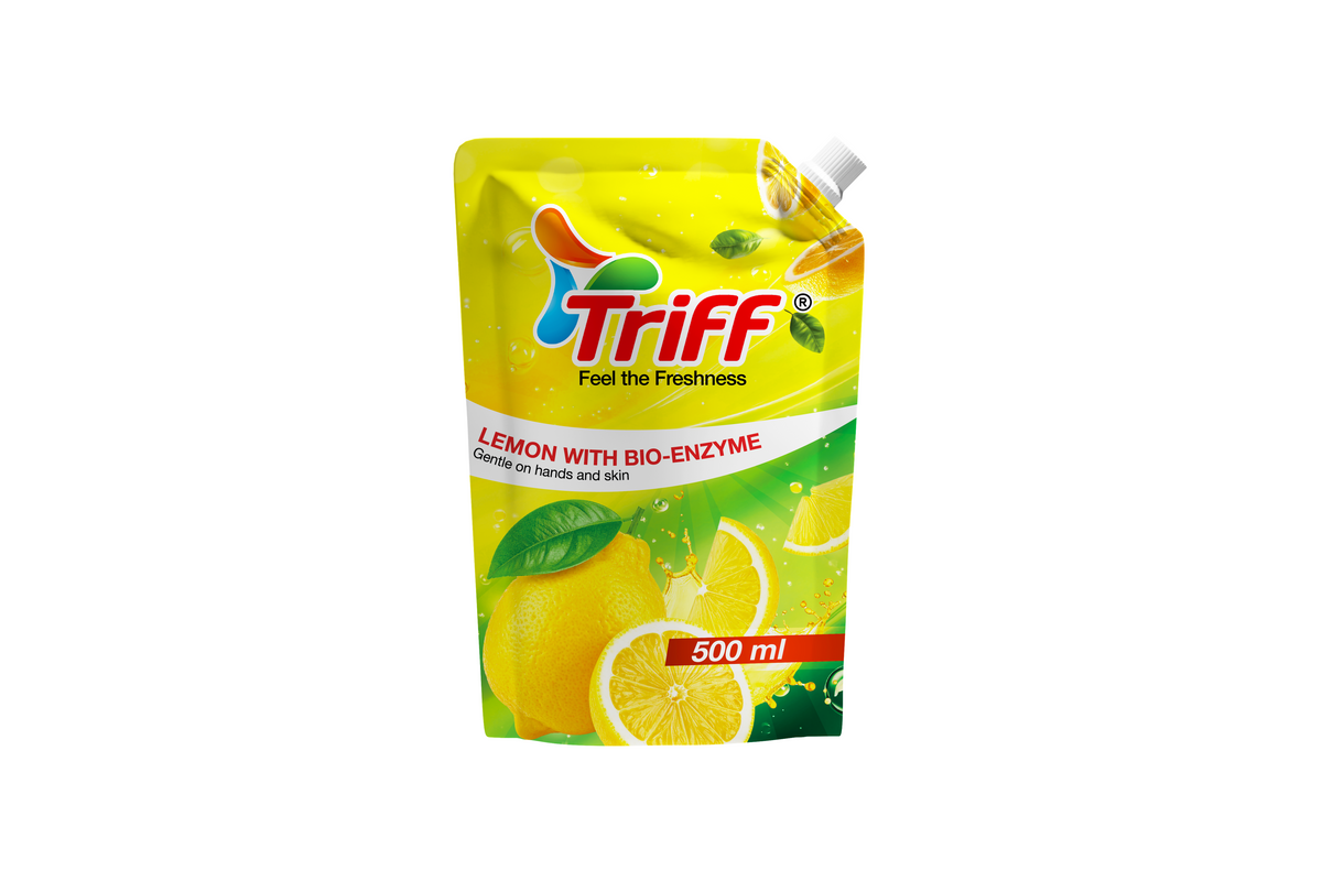 Triff Dishwah Gel (Lemon with Bio Enzyme) Bottle