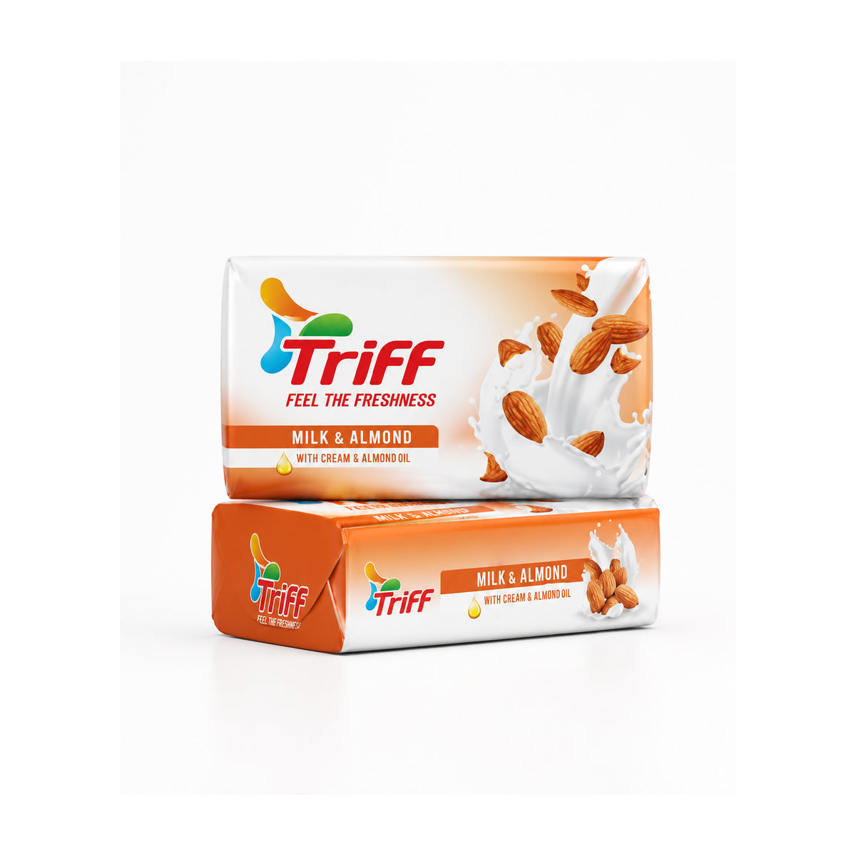 Triff Bathing Soap Bar Milk & Almond (Pack of 6)
