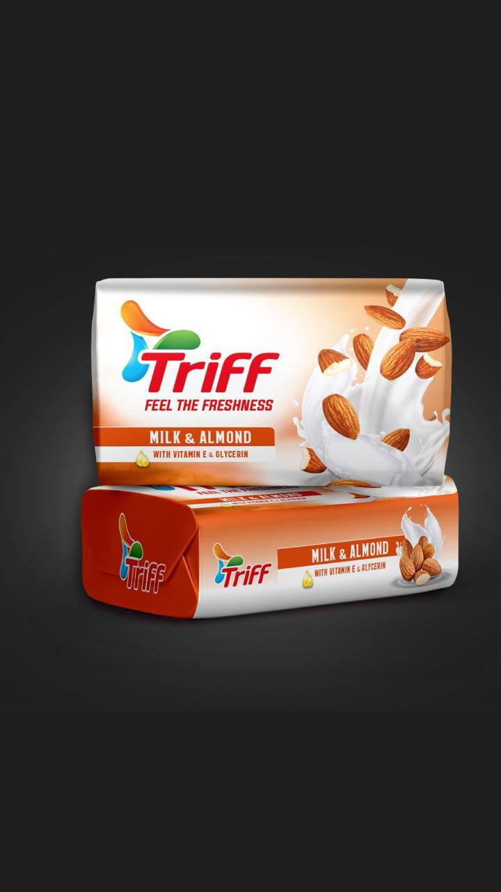 Triff Bathing Soap Bar Milk & Almond (Pack of 6)